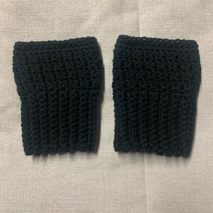 Boot Cuffs Black New Handmade Crochet